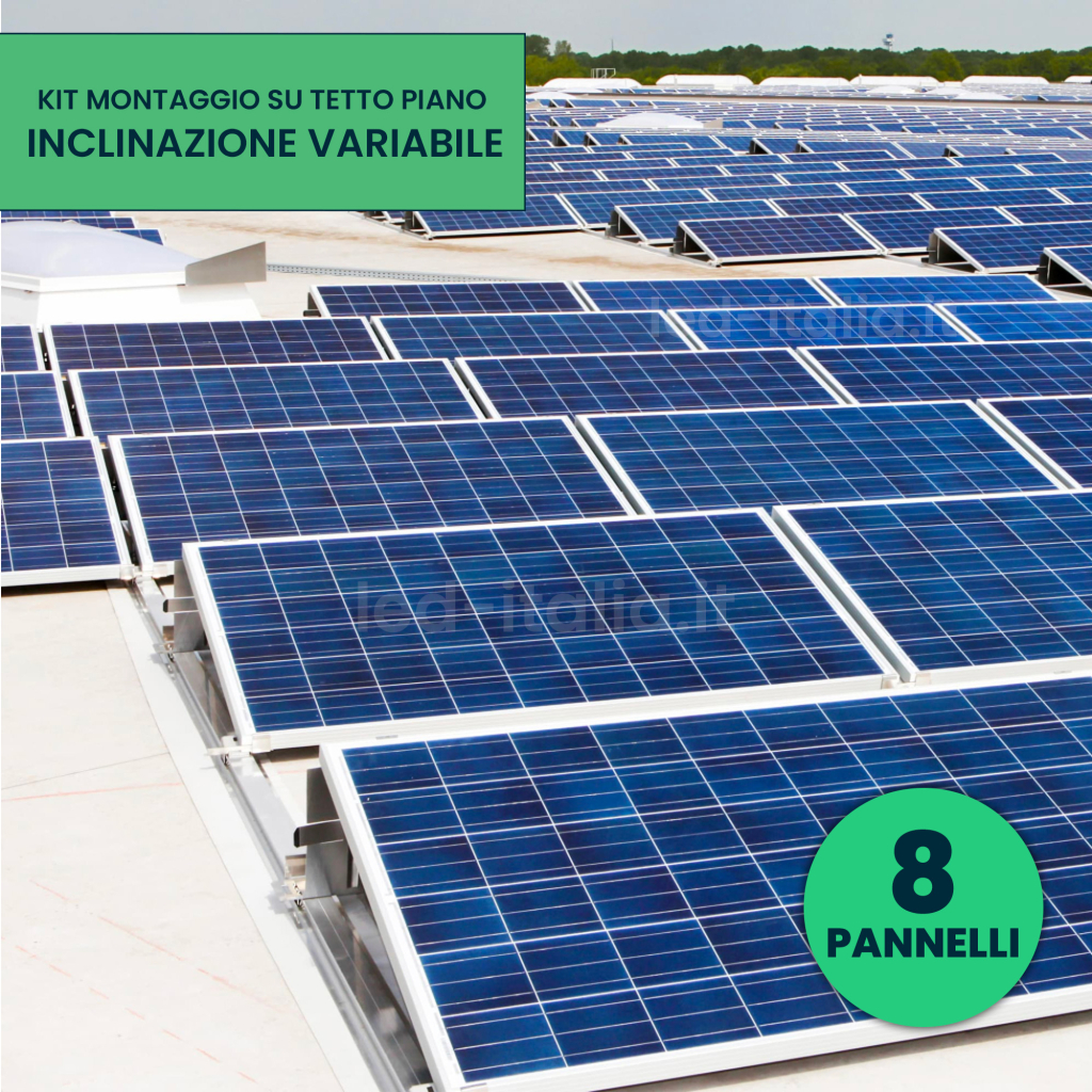 Profilo Alluminio Solare M8 Profilo Solare In Alluminio M8 Orientabile - Scanalatura Per Installazioni Fotovoltaiche - Drimakon Guida Orientabile Per Pannelli Fotovoltaici - Foto 3