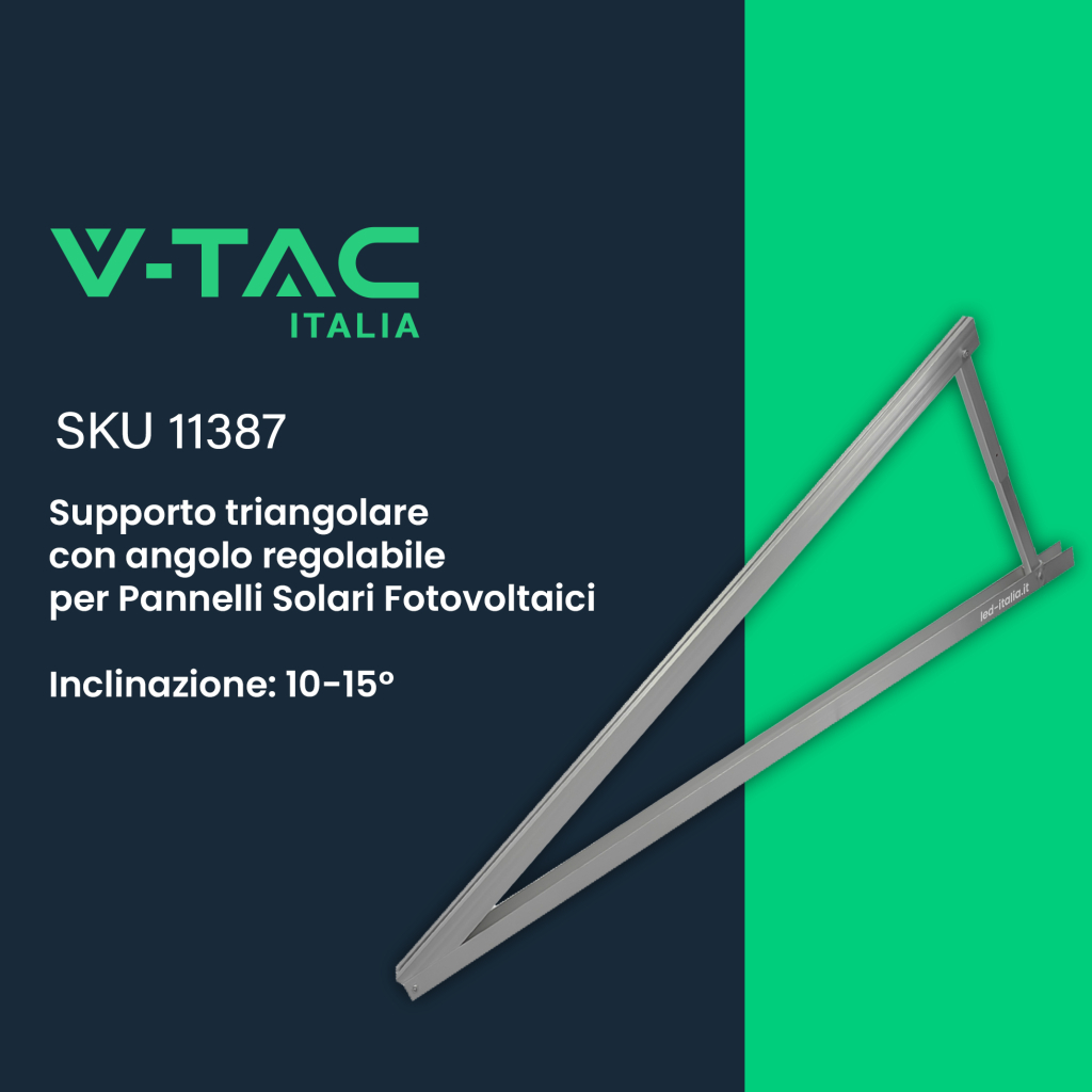 Kit Struttura per 9 Pannelli 30mm Tetto Piano Inclinazione Fissa