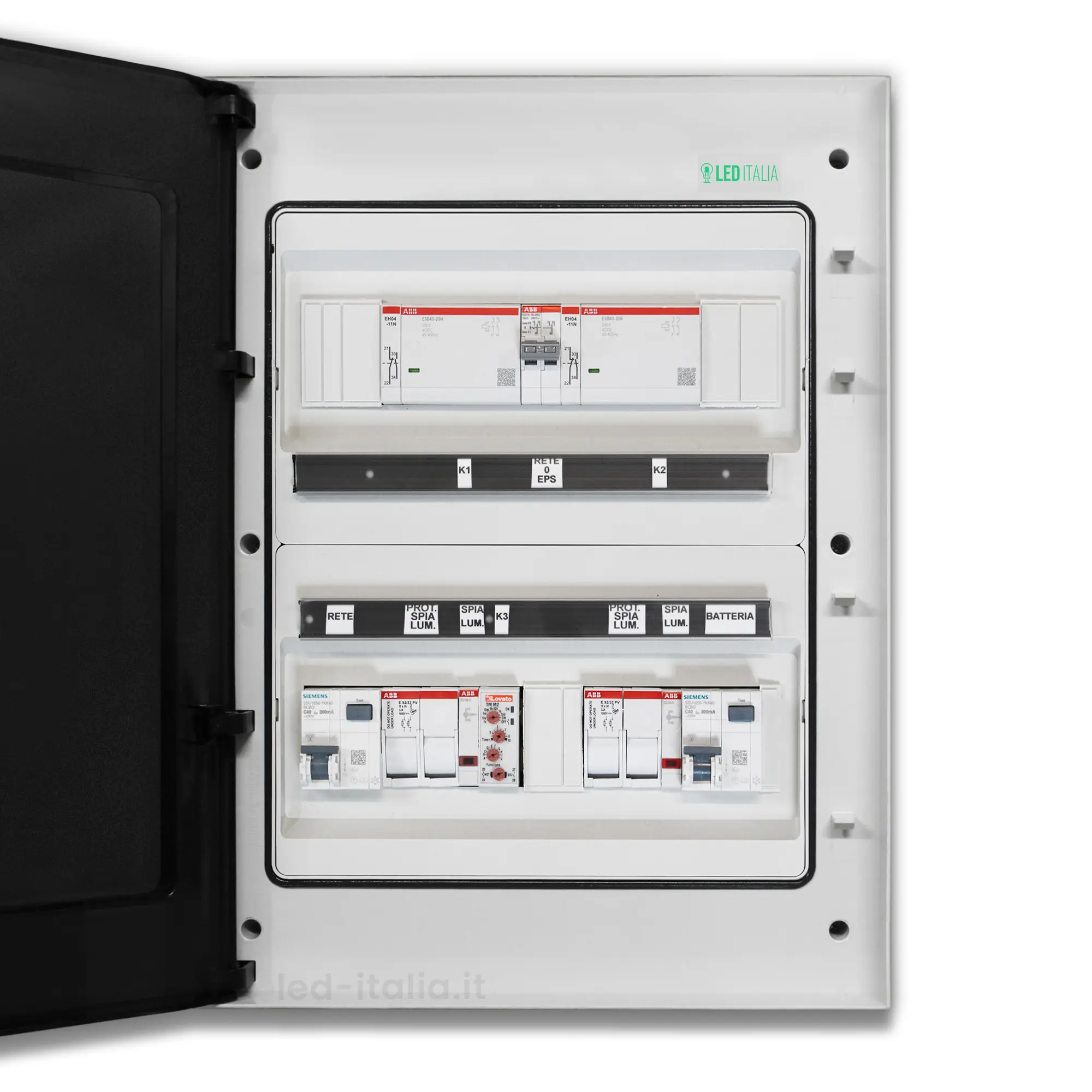 Quadro di Commutazione Automatico Monofase Rete/Carico 40A fino a 8kW IP65