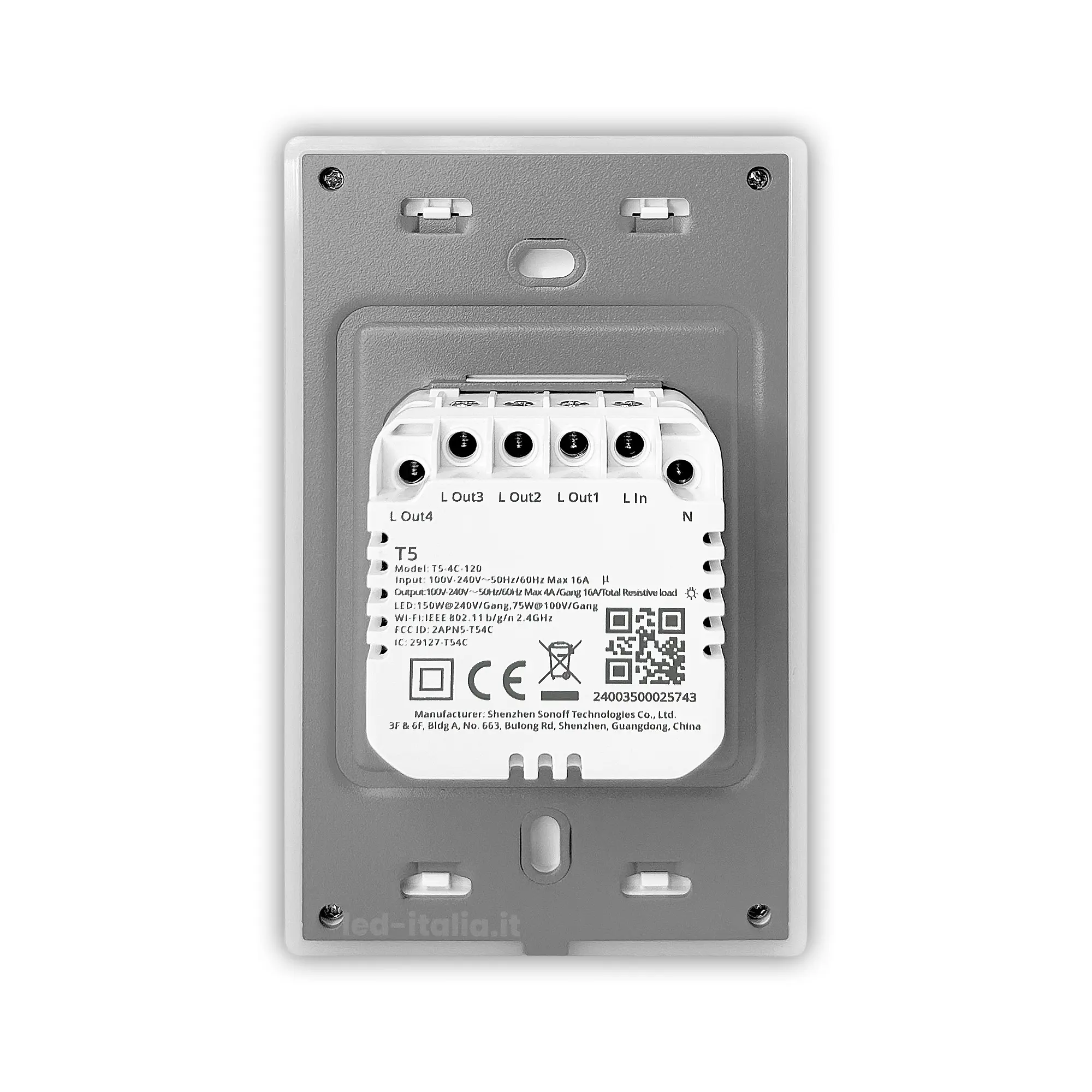 Interruttore WiFi Smart Touch con 4 Pulsanti e Illuminazione RGB