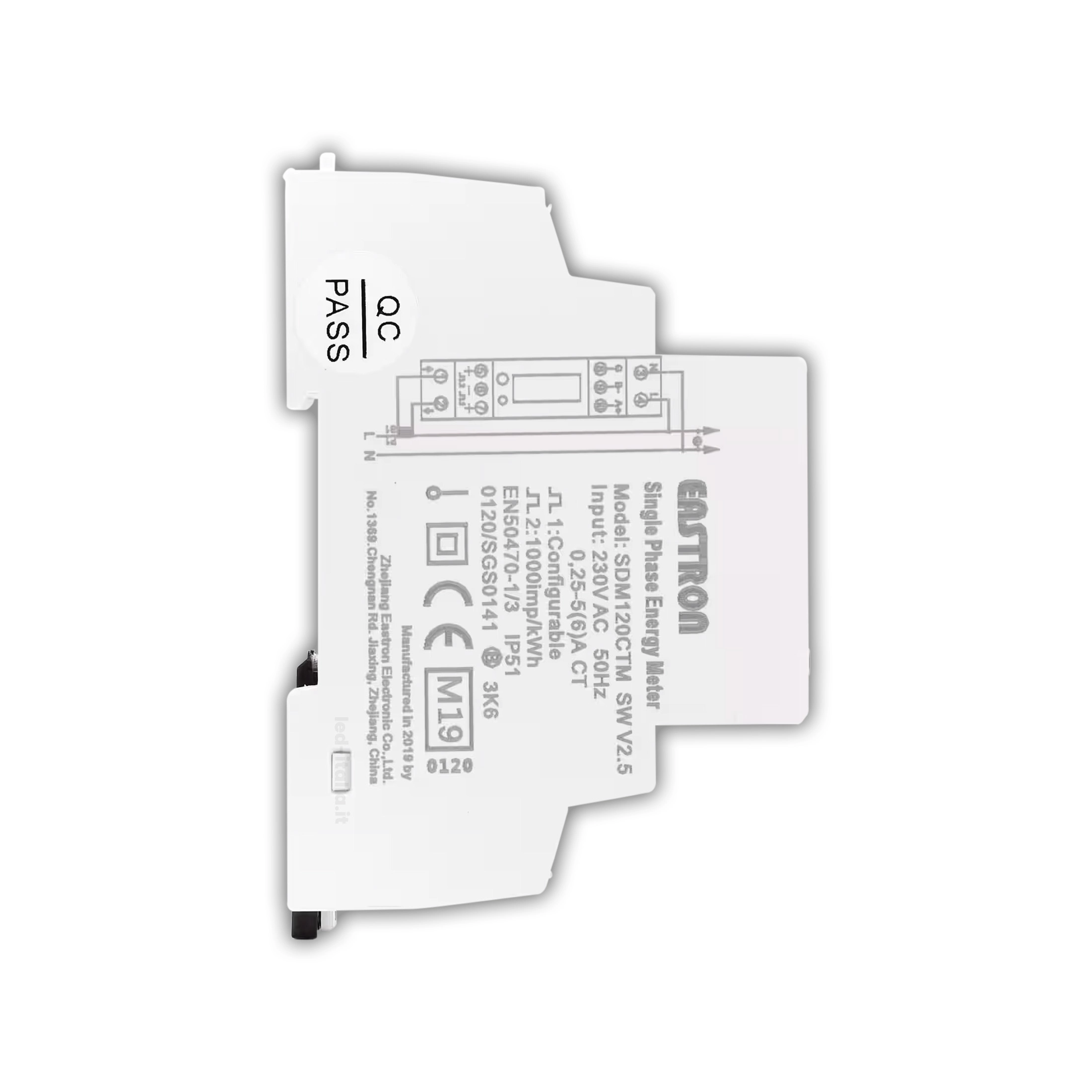 SKU SDM120CT - Meter Monofase Eastron con CT Esterno e RS485 Modbus ...