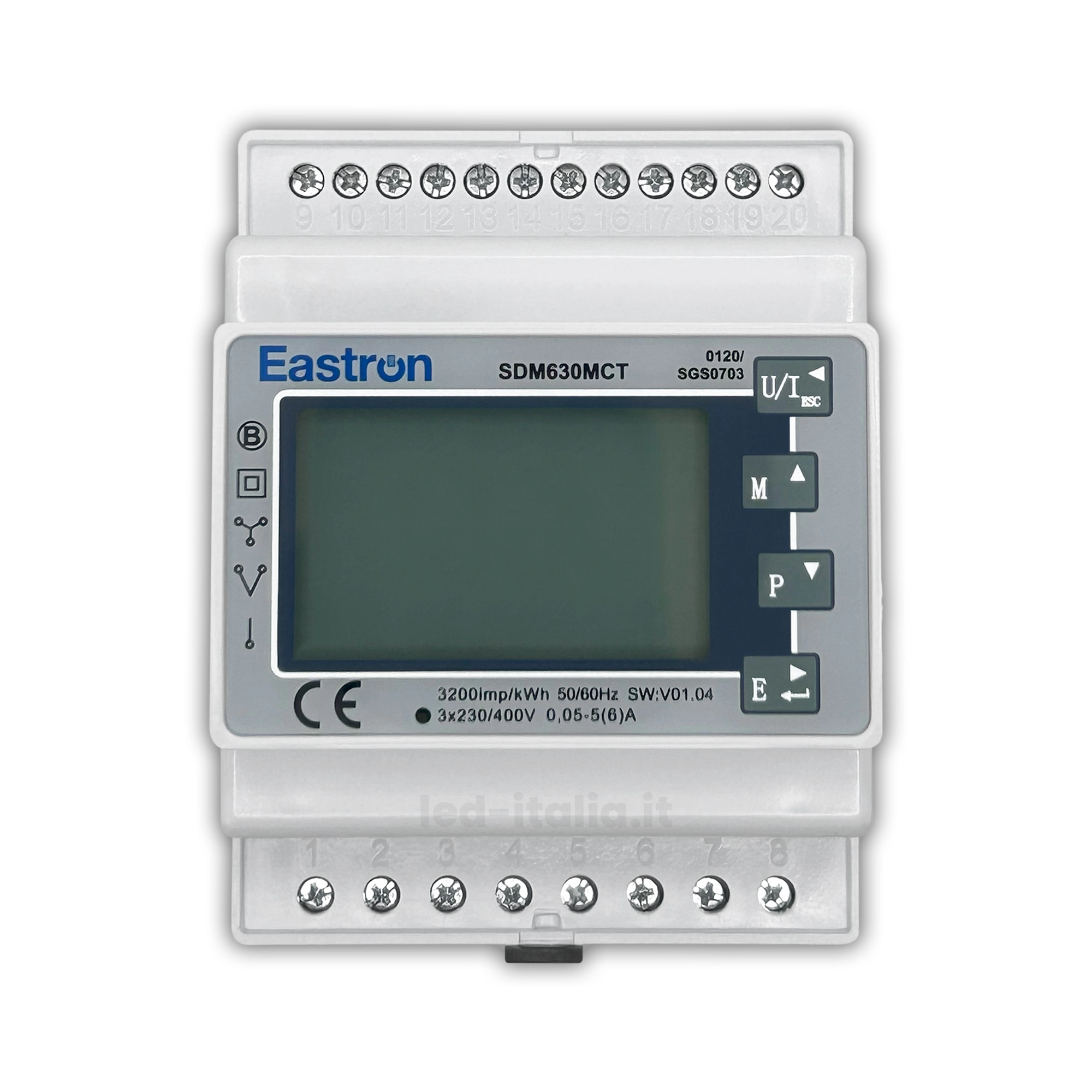 Meter Trifase Eastron con CT Esterno e RS485 Modbus, Contatore Bidirezionale per Sistemi Fotovoltaici con Inverter Deye e Solis, Controllo Energetico e Misurazione Precisa