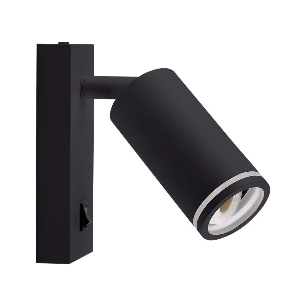 GU10 Spotlight Fitting Wall Mounted Black Body