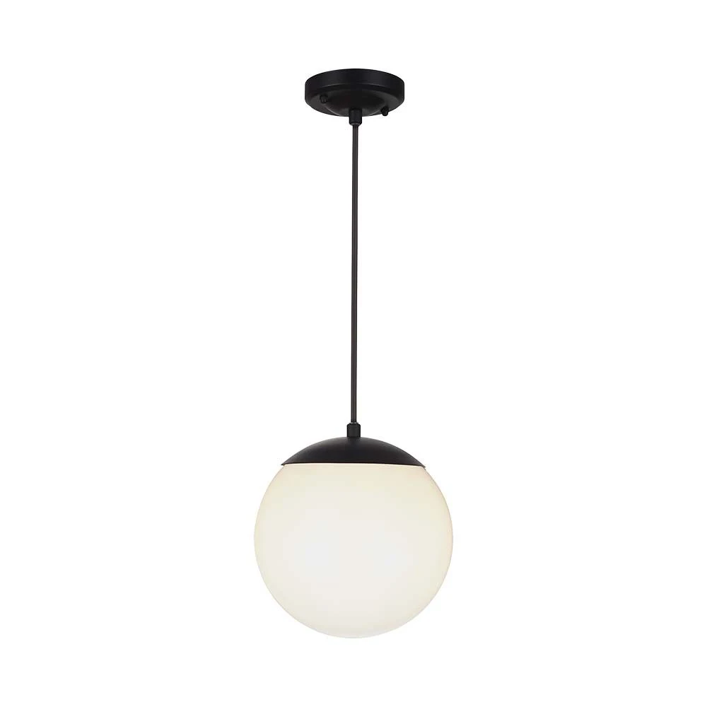 Ceiling Hanging Lamp 1*E27 Matt Black Opal Plastic C Ball