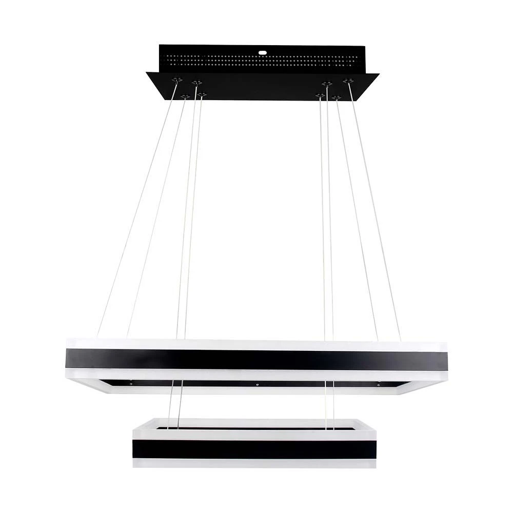 113W Soft Light Chandelier Dimmable Black 3000K