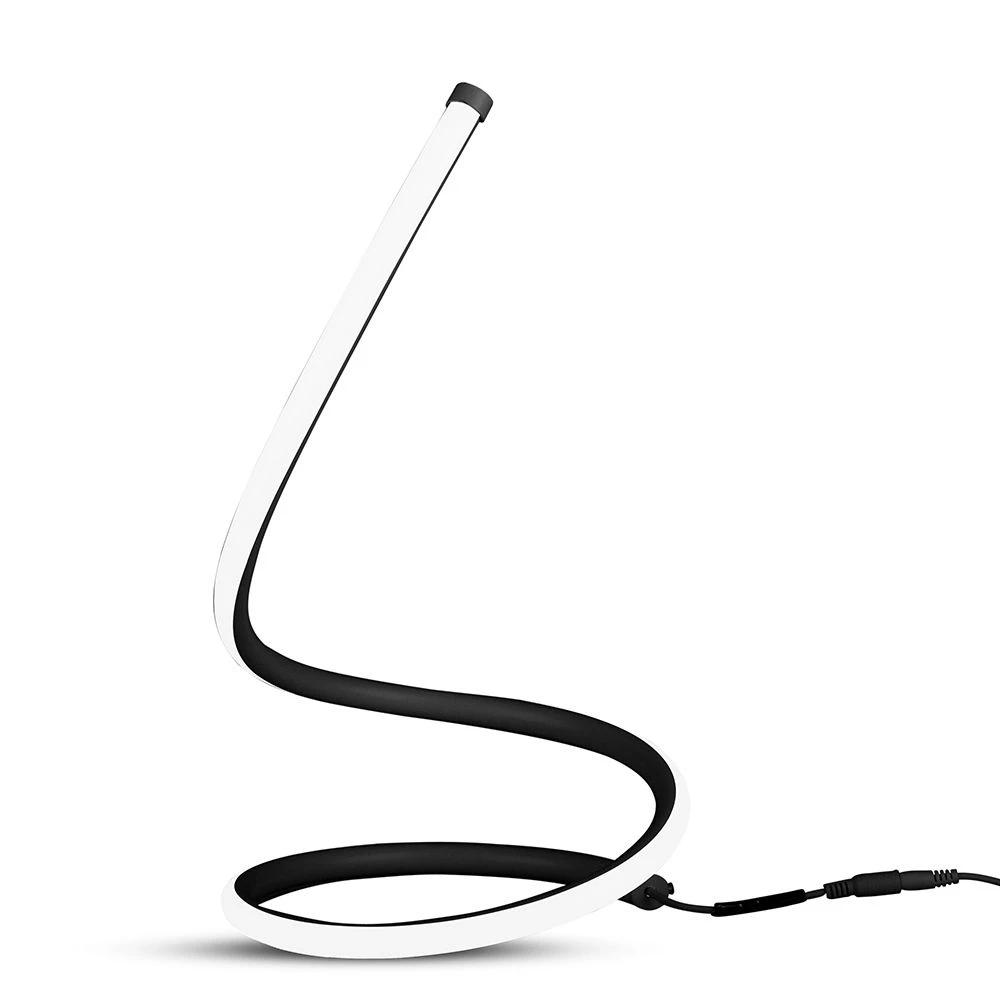 20W LED Designer Table Lamp with EU Plug Cord + Switch Black 3000K