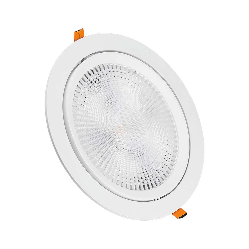 Faretto LED Chip Samsung Da Incasso Rotondo 30W Inclinabile Colore Bianco 4000K